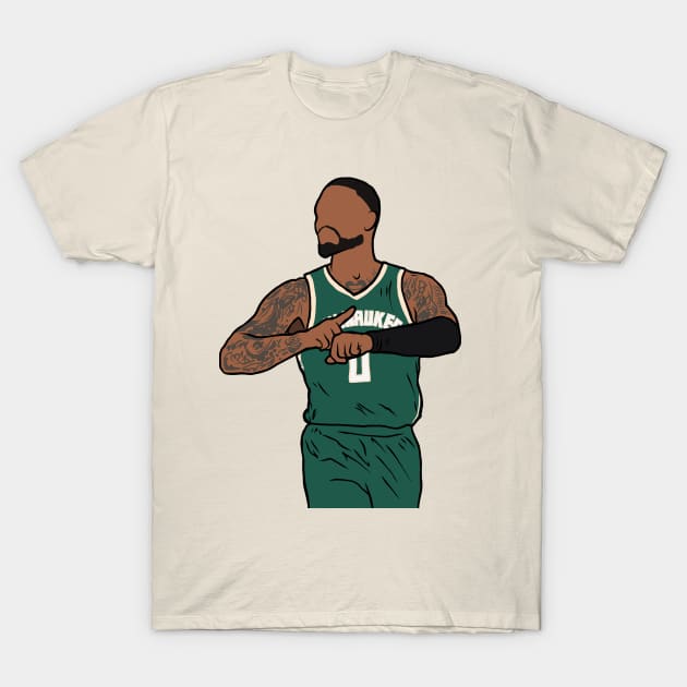 Damian Lillard Milwaukee Celebration T-Shirt by rattraptees